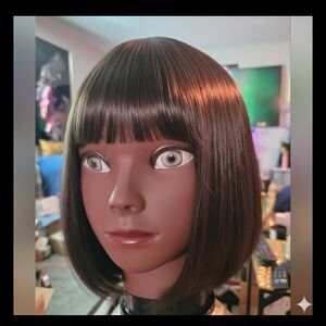 Sleek Brown Bob Wig #22